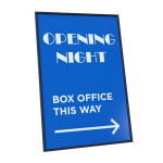 sign with directions to box office